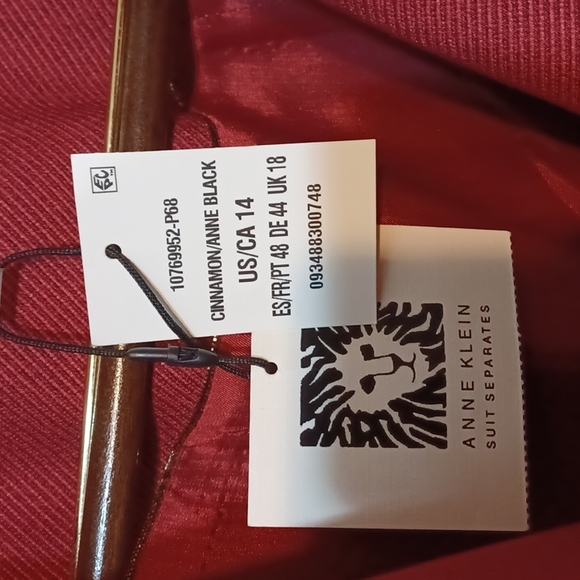NWT Anne Klein Suit Separates Cinnamon Wide Collar Blazer Size 14 NEVER WORN! - Picture 8 of 12